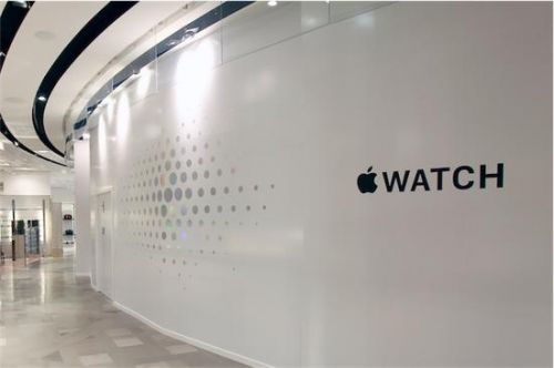 装修中的Apple Watch零售店